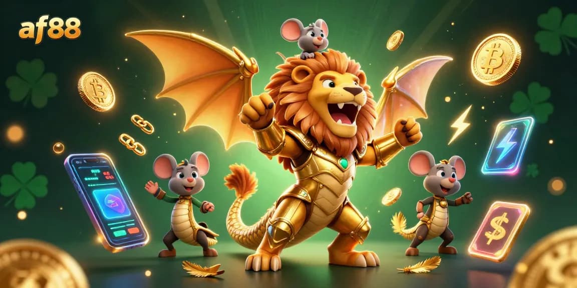 Experience thrilling gameplay at af88 with golden armor chimera and crypto elements in action.
