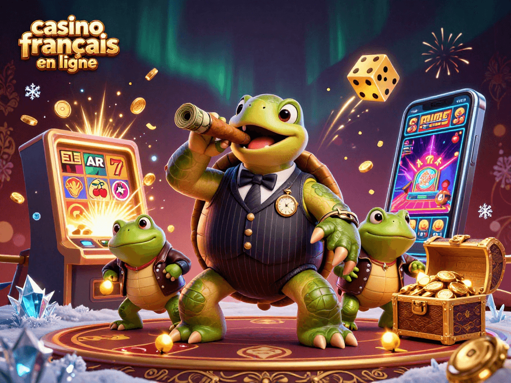 Profitez d'une scène animée avec des personnages uniques célébrant les gains de casino français en ligne.