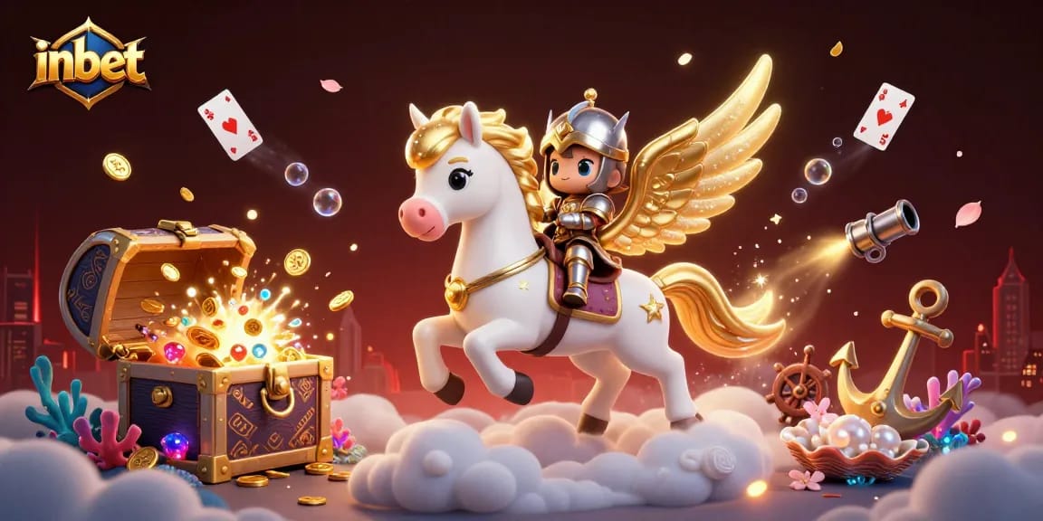 Experience winning odds with inbet in this vibrant and dynamic 3D casino scene.