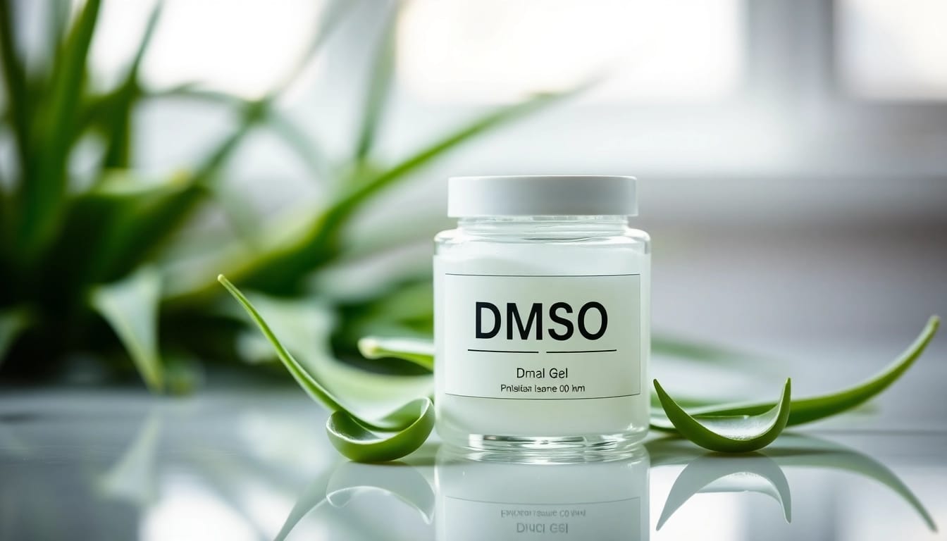 Showcasing dmso gel in a jar highlighting its smooth texture and natural ingredients.