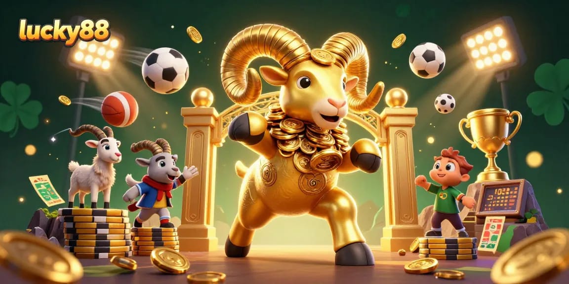 Engage in thrilling sports betting action with lucky88 featuring dynamic 3D characters and vibrant elements.