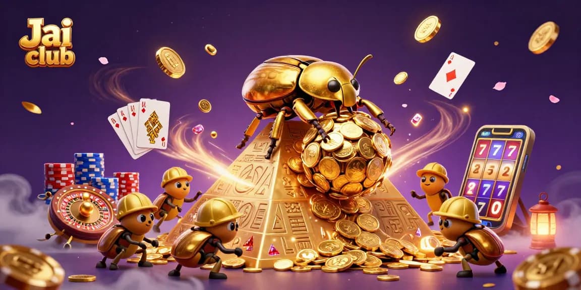 Engage in thrilling moments at Jai club with dynamic casino action featuring vibrant golden coins and symbols.