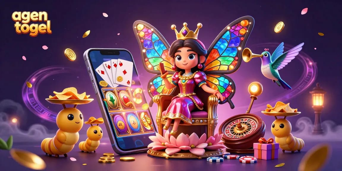 Experience the thrill of agen togel with colorful slot games and vibrant casino elements.