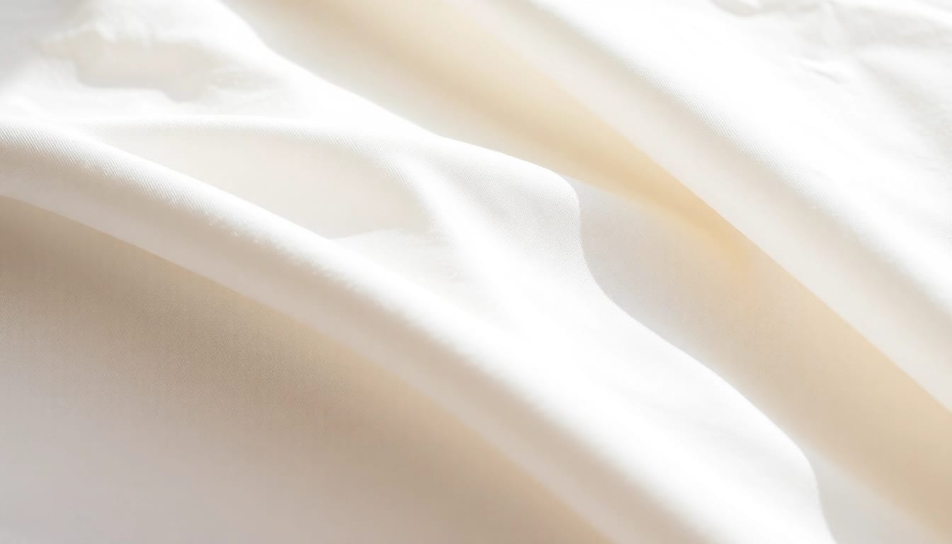 Wat is percale katoen, showcasing its smooth texture and fine weave in a bright and inviting setting.