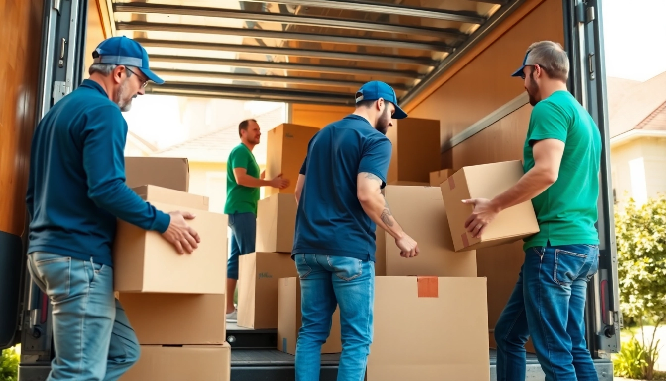 Movers expertly handling residential moving tasks while packing items into a truck.
