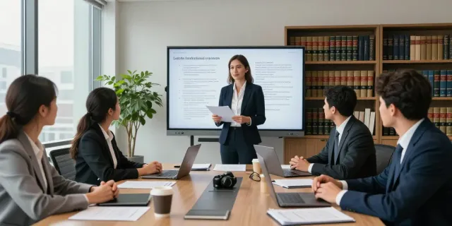 Lead Roedl legal team collaborating in a modern office space.