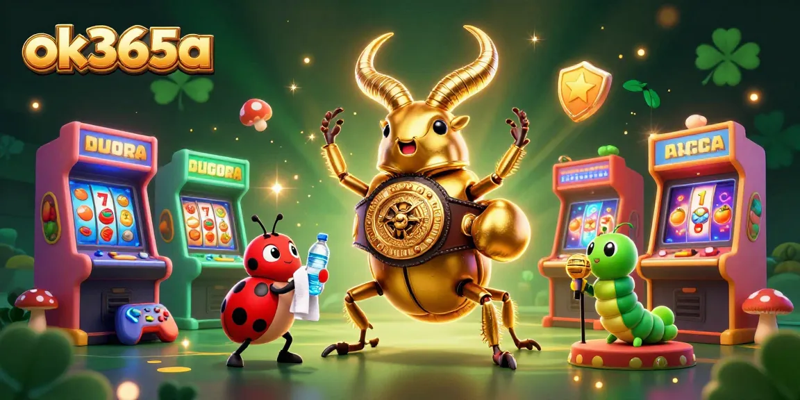Experience thrilling gameplay on ok365a with vibrant slot machines and 3D animated characters in a dynamic casino scene.