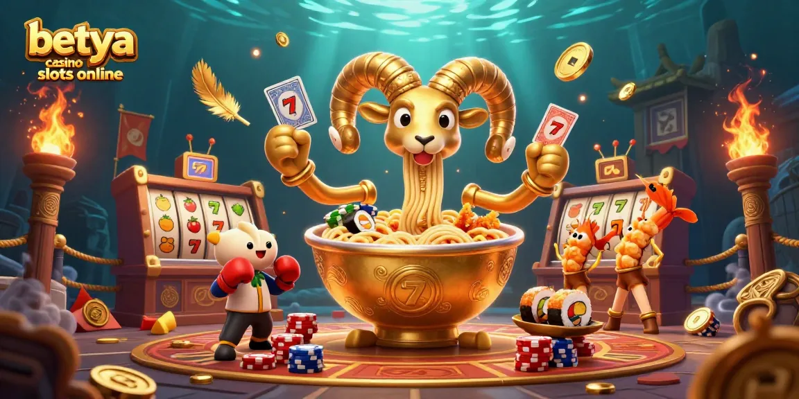 Experience the thrill of betya casino slots online with a vibrant 3D illustration featuring dynamic characters and gaming elements.