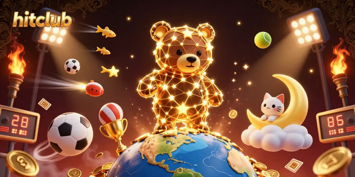 Join the action at hitclub with an exciting 3D illustration of casino gaming vibrancy.