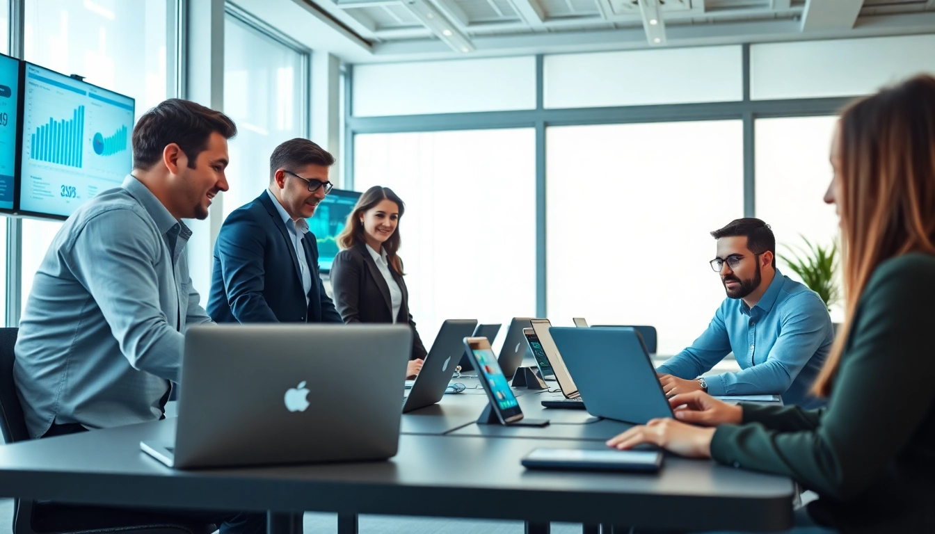 Enhance business efficiency with managed IT services from https://dmeomaha.com, showcasing a collaborative team in action.