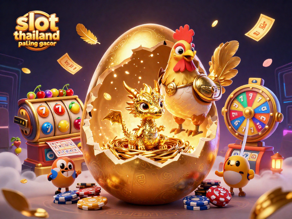 Engage with slot thailand paling gacor through a dynamic scene featuring a golden dragon and rich casino elements.