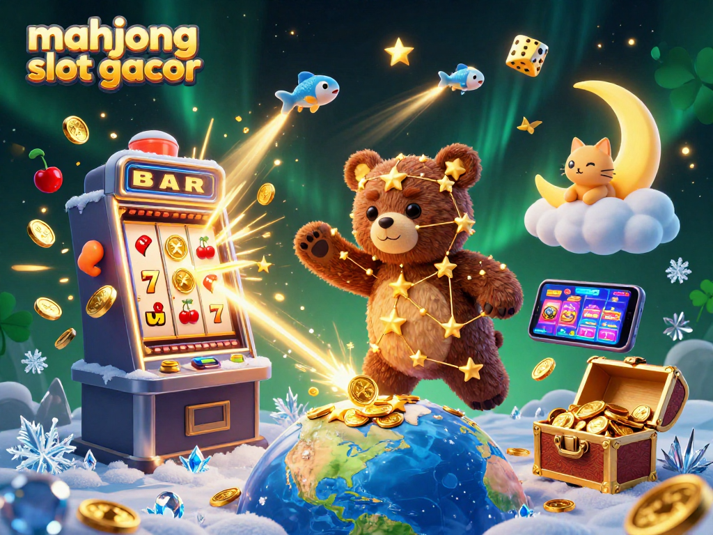 Spin to win with mahjong slot gacor in an exciting casino animation featuring gold coins and a jackpot!