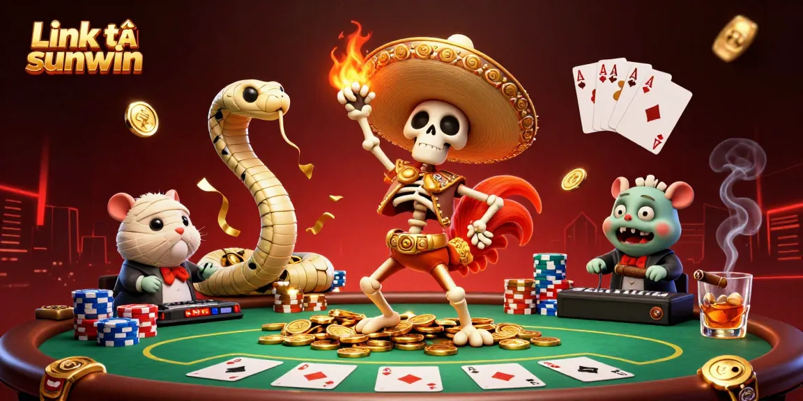 Join the action with Link tải sunwin featuring exciting characters in a vibrant casino scene.