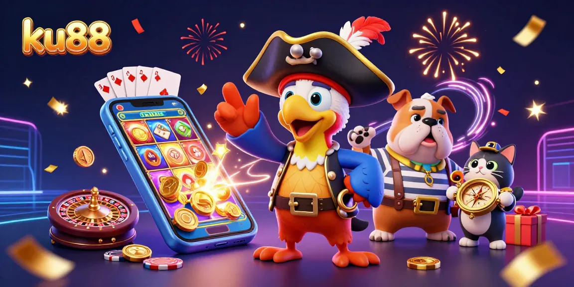 ku88 slots come alive with vibrant pirate characters and exciting game elements.
