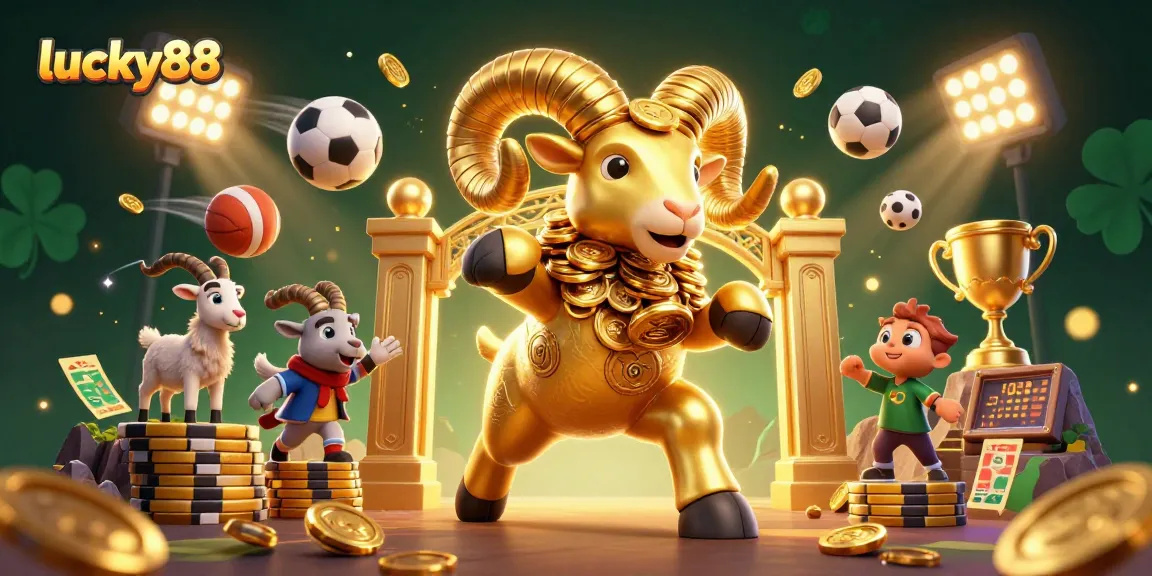 Engage in thrilling sports betting action with lucky88 featuring dynamic 3D characters and vibrant elements.