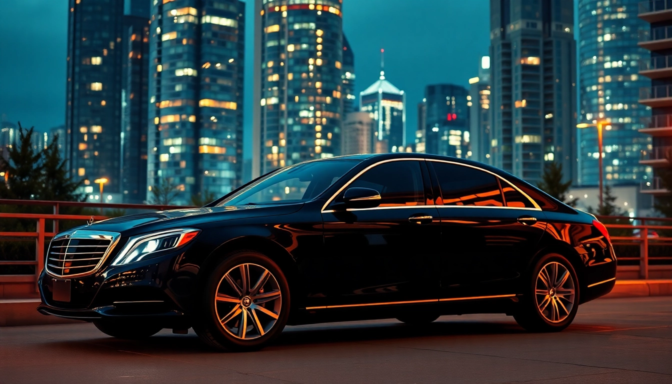 Experience premium private car service vancouver with an elegant black sedan by a luxury hotel in the city.