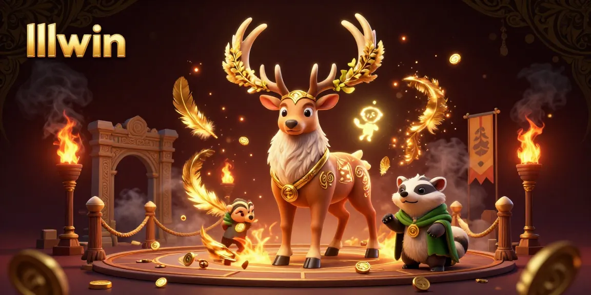 llwin engages bettors with a magical 3D illustration of fantasy characters in a vibrant casino setting.