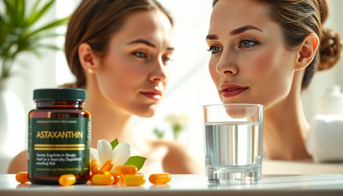 Enhance your skin with astaxanthin for wrinkles, featuring a model in a serene spa.