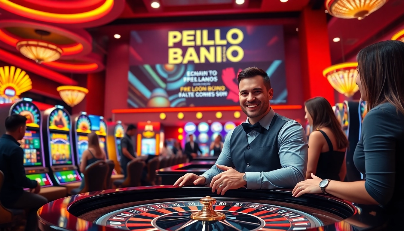 Pakkende pistolo bonus promotie met spelers die genieten van digitale casinospellen.