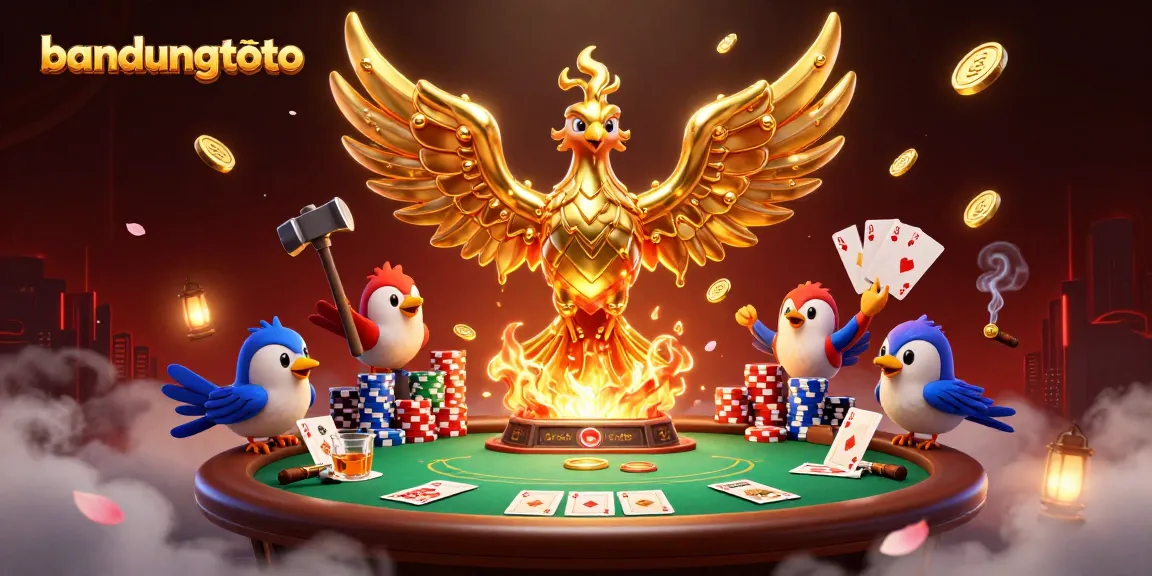 Engage with bandungtoto's thrilling casino experience featuring a molten gold phoenix