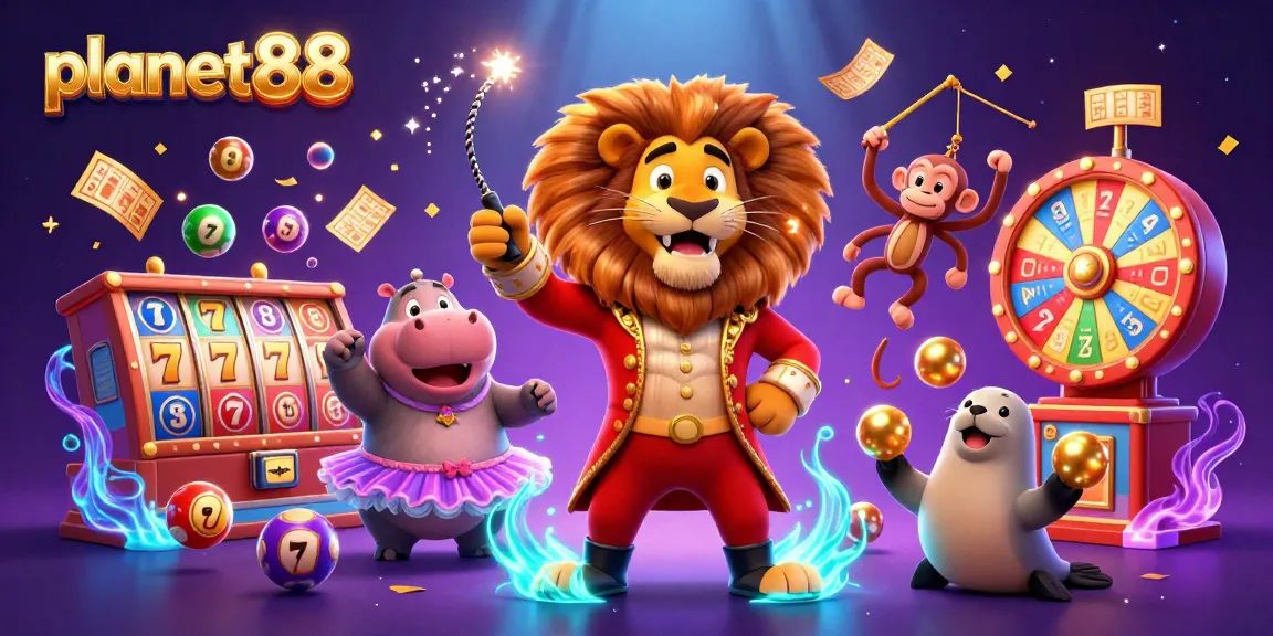 Experience thrilling gameplay at planet88 with vibrant slot reels and dynamic characters in a lavish scene.