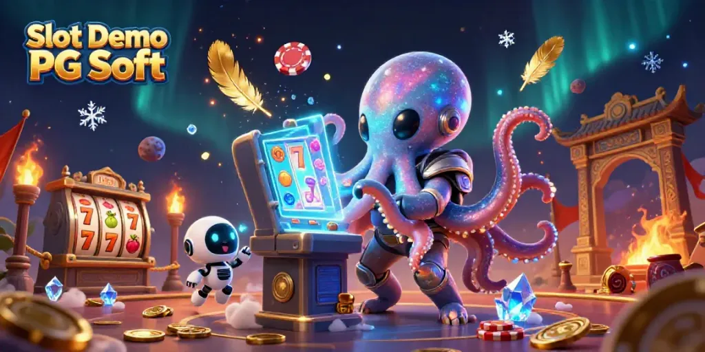 Experience thrilling Slot Demo PG Soft action in a vibrant, alien-themed 3D illustration.