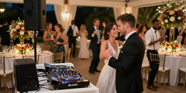 Hochzeit DJ Berlin Brandenburg creating a festive environment with dancing guests.