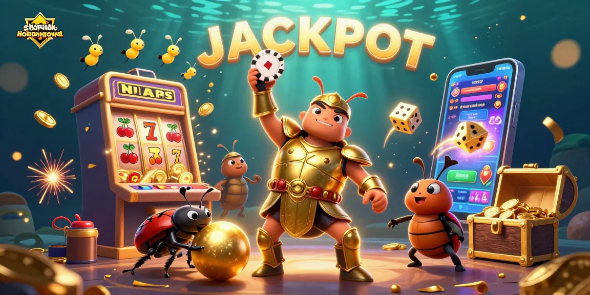 Menangkan jackpot dengan shophalobungalow dalam ilustrasi kasino yang penuh warna dan rincian.