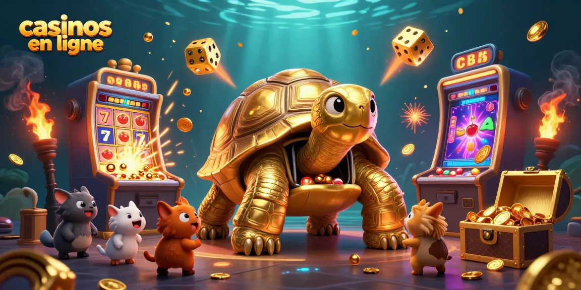 Découvrez un univers captivant des casinos en ligne avec une tortue géante ludique, des machines à sous et des jackpots éclatants.