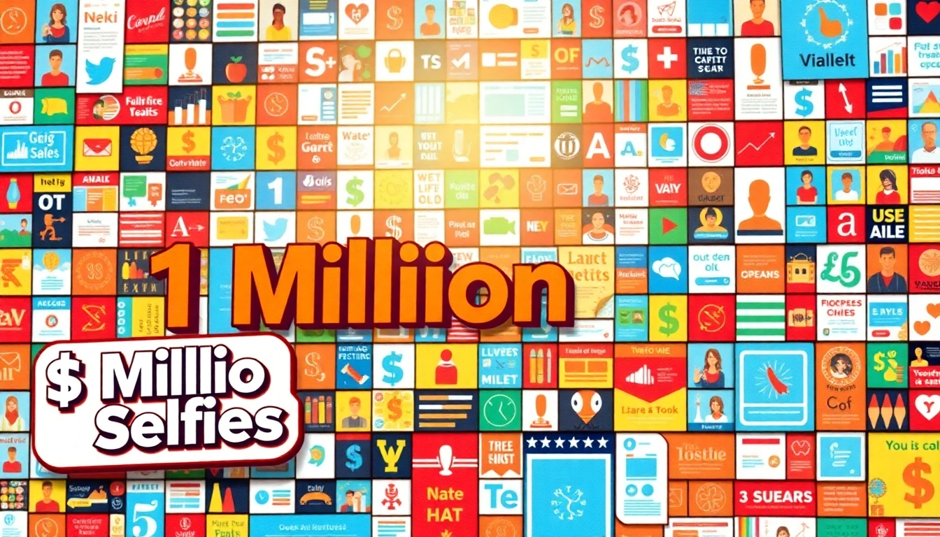 Discover a vibrant digital collage representing the million dollar homepage concept.