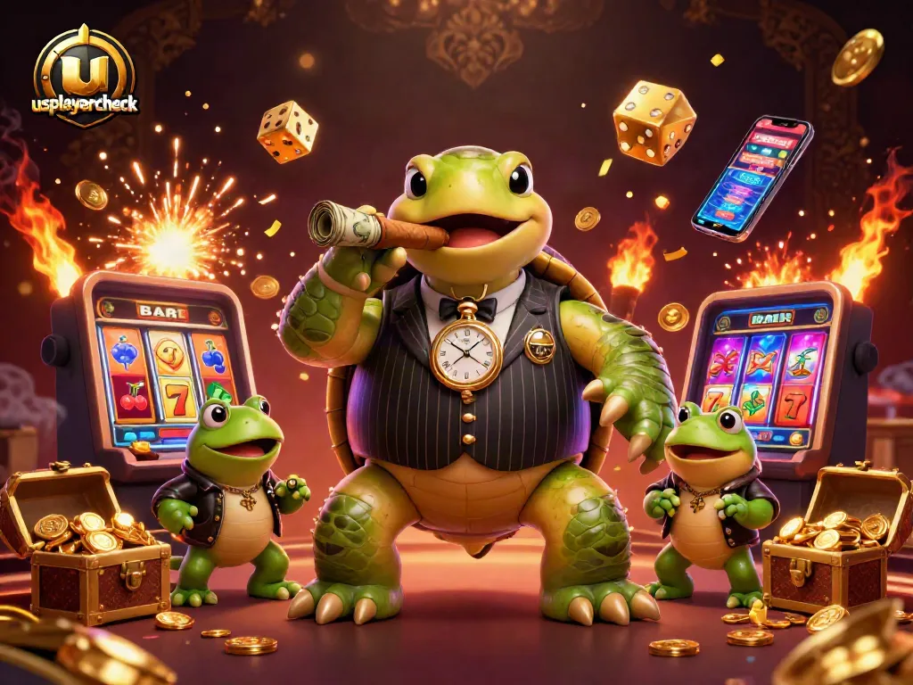 Spinning reels of jackpot excitement at usplayercheck with vibrant casino characters.