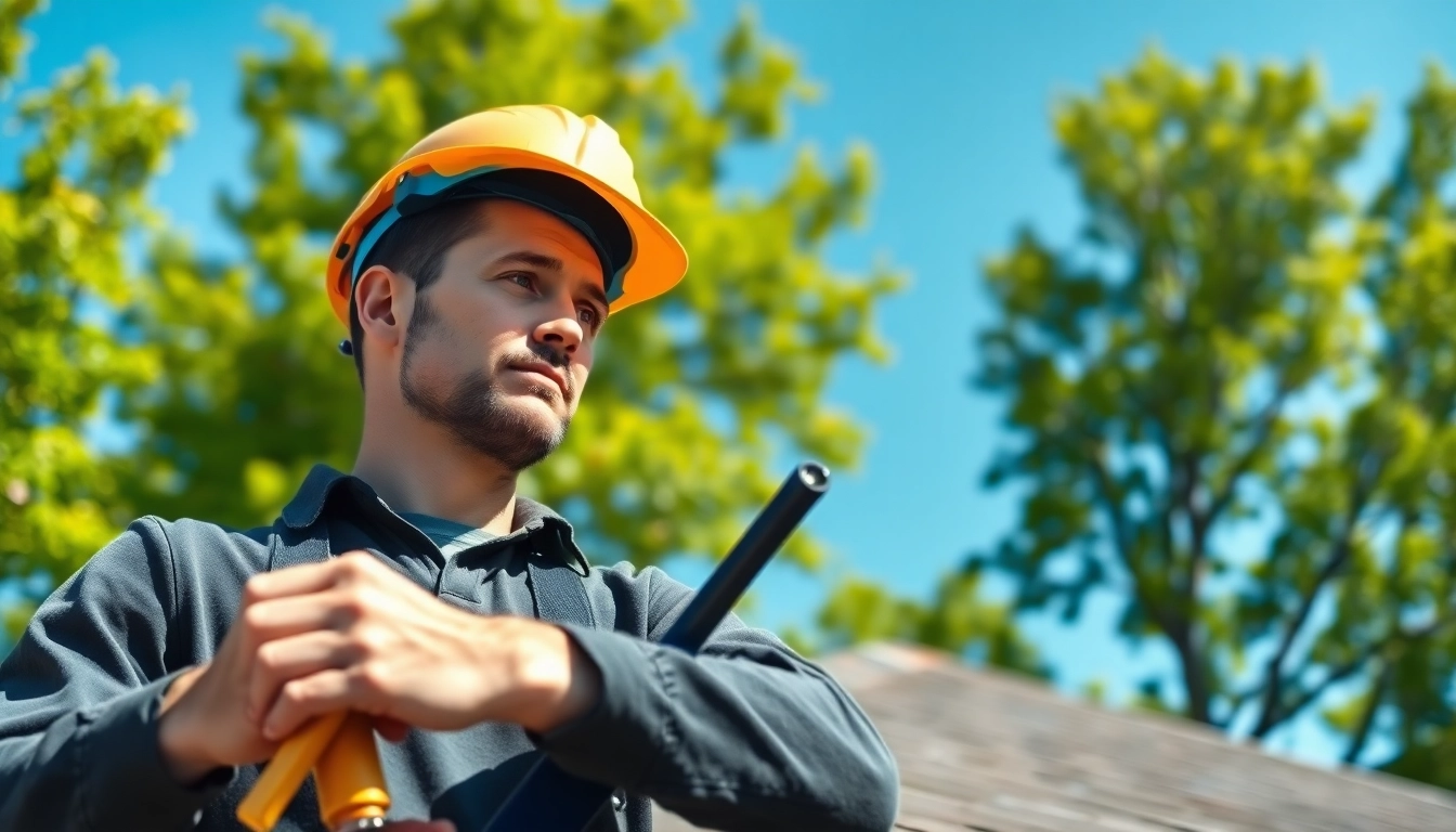 Skilled roofing contractor inspecting roofs in Twinsburg, Ohio for quality service.