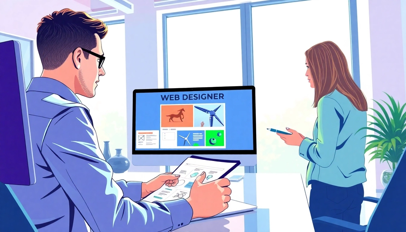 Creative collaboration in web design edmonton with vibrant designs and a professional atmosphere.