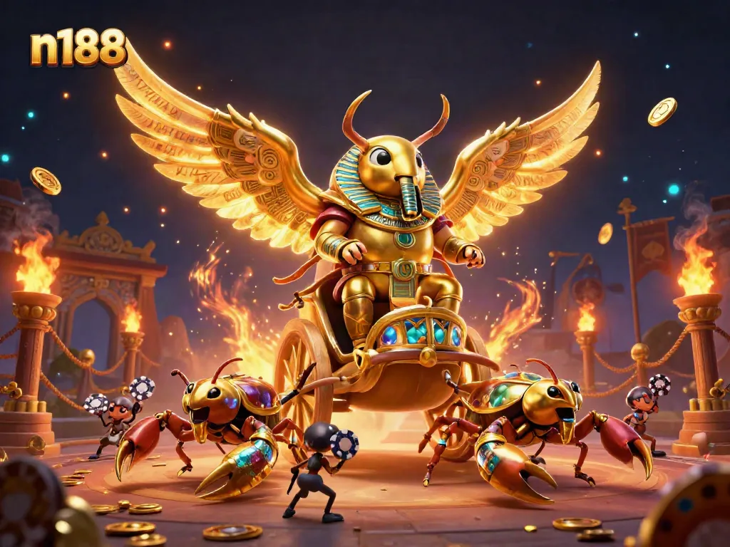 Experience thrilling moments at n188 with a grand jackpot illustration featuring unique gaming elements.