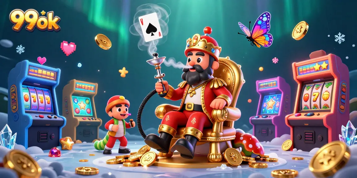 Experience dynamic gaming at 99ok with a vibrant 3D casino scene full of captivating elements.