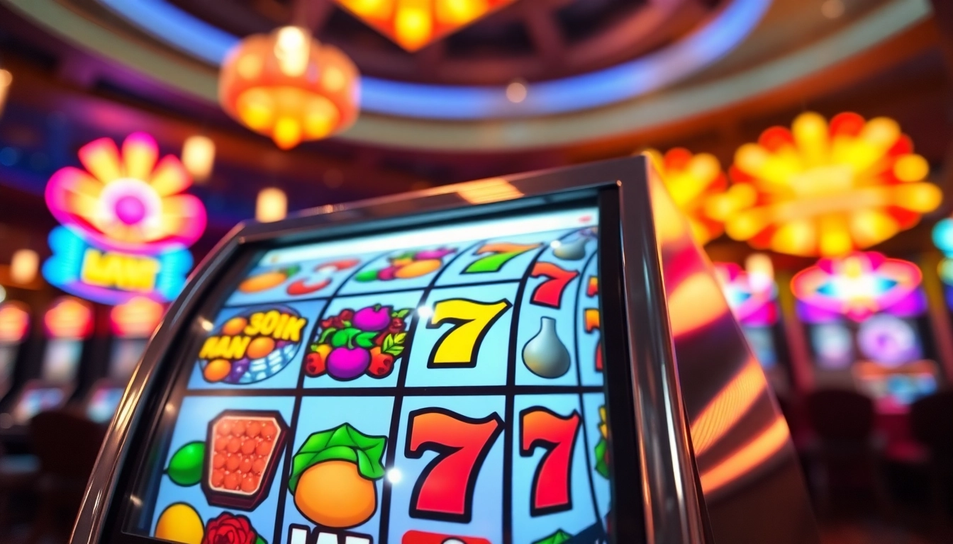 Experience the thrill of slot gambling with this vibrant slot machine image featuring bright colors and exciting symbols.