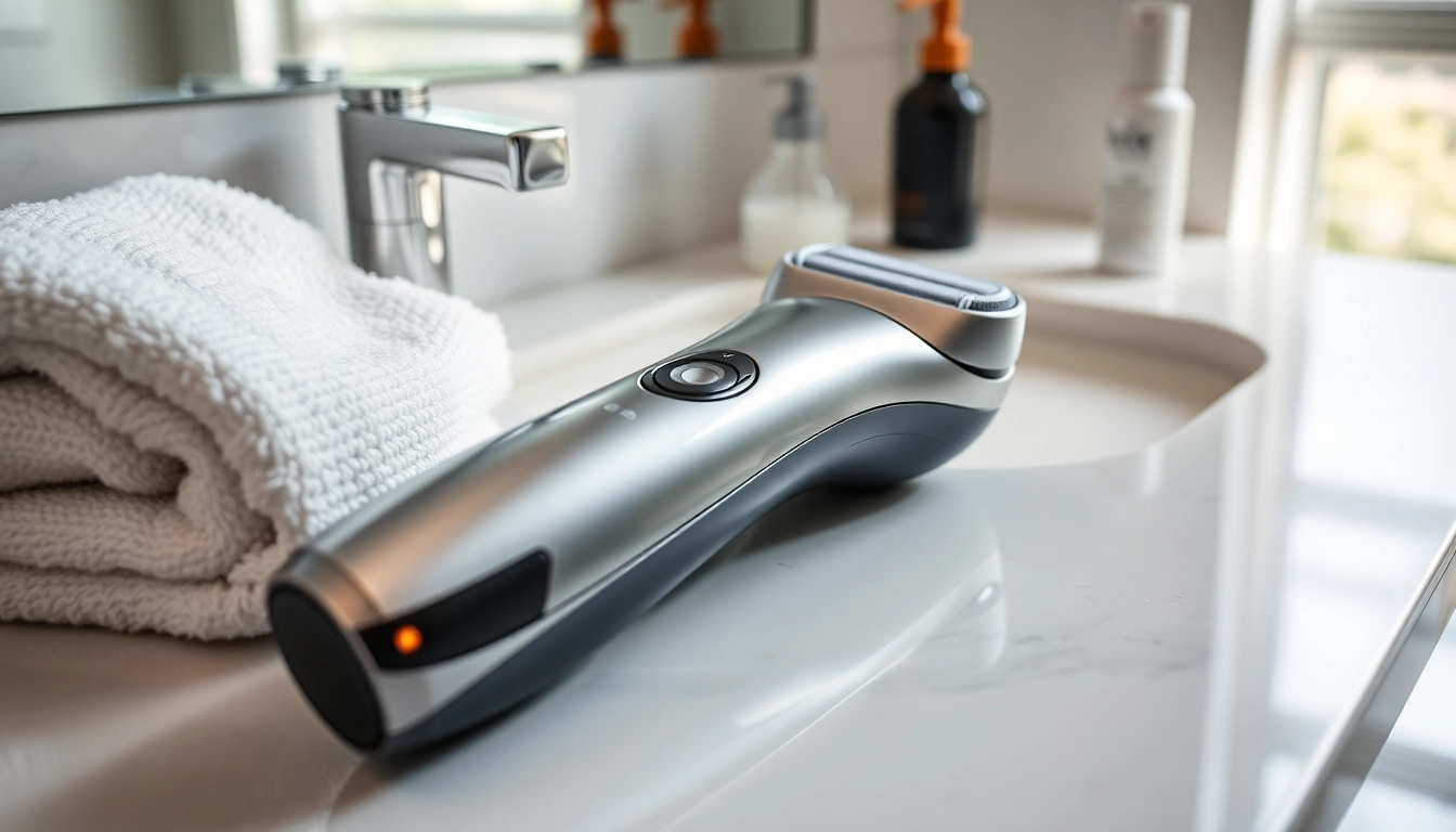 Use the one blade electric shaver to effortlessly achieve a sleek, close shave with style.